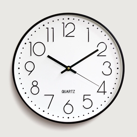 Orologio Da Parete Rotondo Moderno Silenzioso Plastica Vetro Numeri 3D Movimento Quarzo Decorazione Casa Ufficio