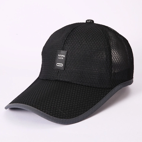 Mesh Baseball Kappe Atmungsaktive Acryl Sonnenschutz Lange Krempe Outdoor Verstellbar Für Herren Lässiger Sportlicher Stil