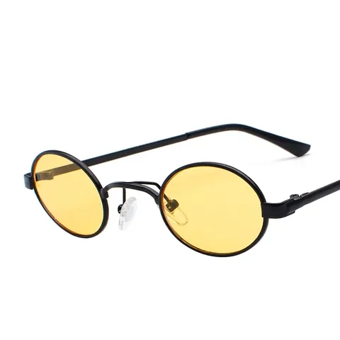 Retro Oval Sonnenbrille Kleiner Metallrahmen Vintage Steampunk UV400 Schutz Street Fashion Brille Für Herren Damen
