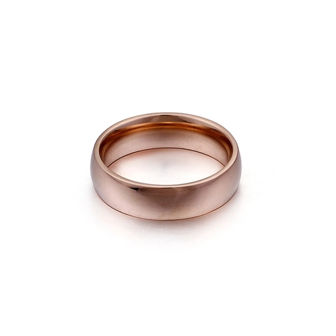 Anillo De Banda Simple Pulido Minimalista Acero Inoxidable Chapado En Oro Rosa Joyería Geométrica Para Mujeres Y Hombres