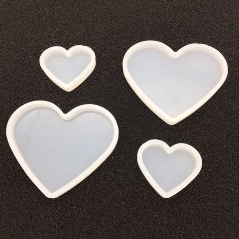 Heart Shaped Silicone Mold DIY Resin Epoxy Jewelry Making High Mirror Flexible Reusable Craft Tool For Soap Clay