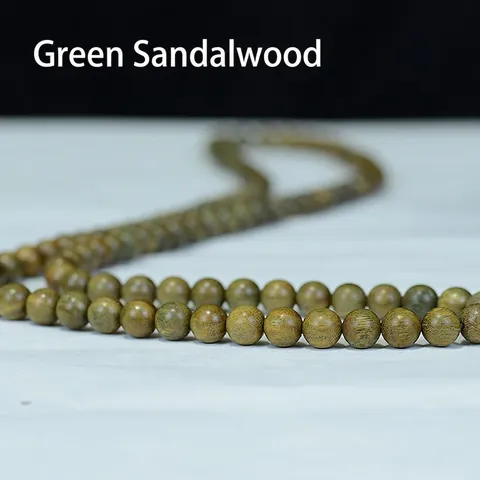 Green Sandalwood Buddhist Rosary Beads Bracelet Multi Layer Natural Wood Meditation Zen Prayer Unisex Ethnic Style