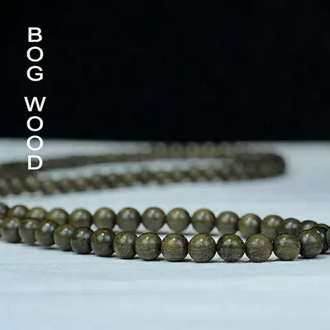 Bogwood Buddhist Prayer Beads Bracelet Long Mala Necklace Meditation Yoga Vintage Ethnic Wood Jewelry Accessory Unisex