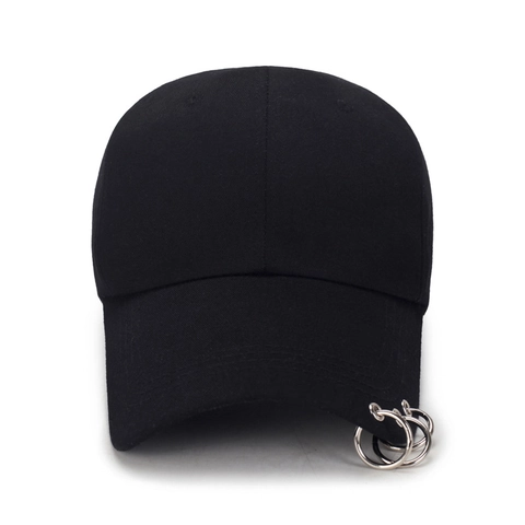Honkbalpet Katoen Polyester Verstelbaar Metalen Ringen Punk Streetwear Zonnehoed Voor Heren Dames