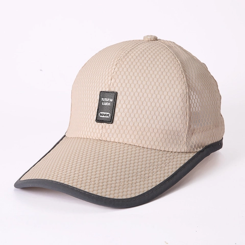 Mesh Baseball Kappe Atmungsaktive Acryl Sonnenschutz Lange Krempe Outdoor Verstellbar Für Herren Lässiger Sportlicher Stil