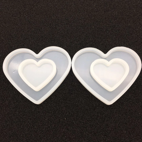Heart Shaped Silicone Mold DIY Resin Epoxy Jewelry Making High Mirror Flexible Reusable Craft Tool For Soap Clay