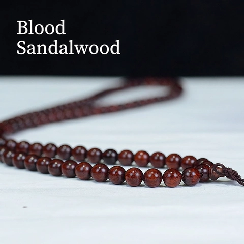 Blood Sandalwood Buddhist Wrap Bracelet Multi Layer Wood Bead Mala Prayer Rosary Ethnic Meditation Unisex