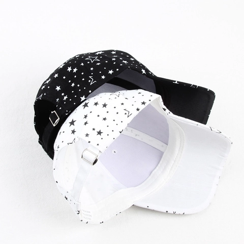 Sternenmuster Baumwolle Baseballkappe Verstellbare Lässige Sonnenschutz Outdoor Mode Snapback Hut Für Herren Damen