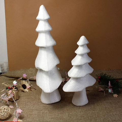 Albero Di Natale In Schiuma Bianco Forme Di Torre In Polistirolo Per Fai Da Te Decorazioni Natalizie Progetto Artistico Per Bambini