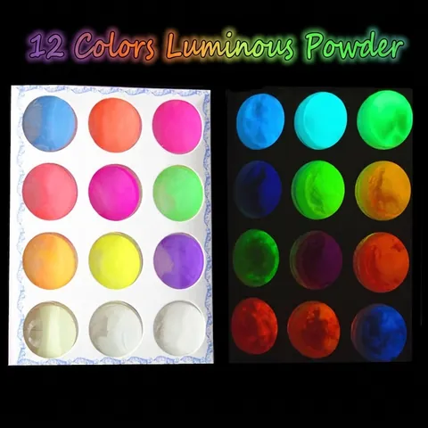 Luminous Powder Glow In The Dark Fluorescent Glitter For Nail Art DIY Craft Slime Epoxy Resin Decoration Multi Color