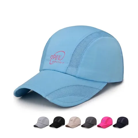 Ademende Sneldrogende Mesh Honkbalpet Outdoor Sport Zonnehoed Voor Wandelen Hardlopen Vissen Verstelbaar Polyester