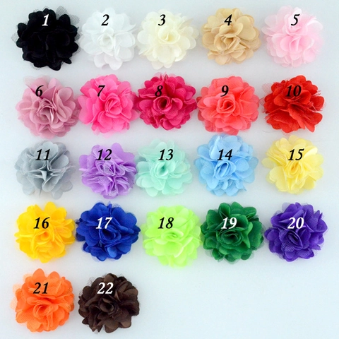 Handgefertigte Mehrlagige Stoffblumen Satin Netz Chiffon DIY Zubehör Für Kinder Haarklammern Broschen Kleidung Dekor