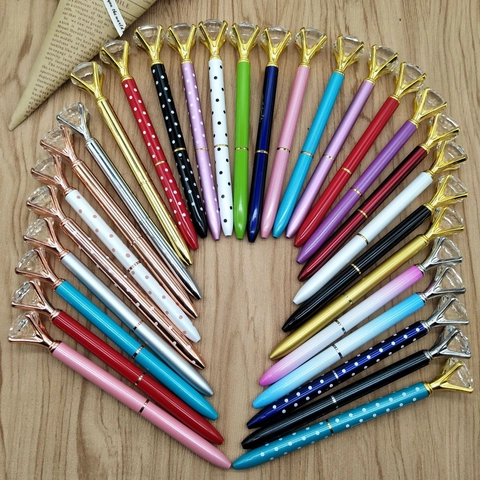 Penna A Sfera Con Diamante In Cristallo Metallo Penna A Torsione Elegante Per Ufficio Scuola Matrimonio Regalo