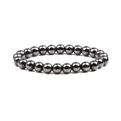 Bracciale Di Perline Di Ematite Pietra Magnetica Elastica Minimalista Gioielli Spirituali Per Uomini