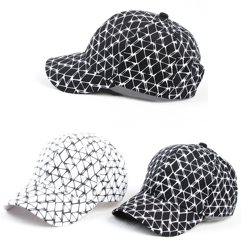 Berretto Da Baseball In Cotone Con Stampa Geometrica A Triangolo Protezione Solare Regolabile Cappello Streetwear Per Uomo Donna