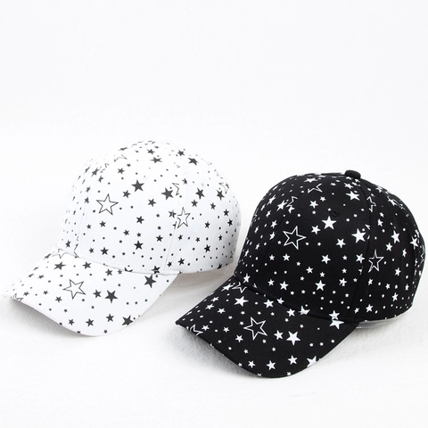 Sternenmuster Baumwolle Baseballkappe Verstellbare Lässige Sonnenschutz Outdoor Mode Snapback Hut Für Herren Damen