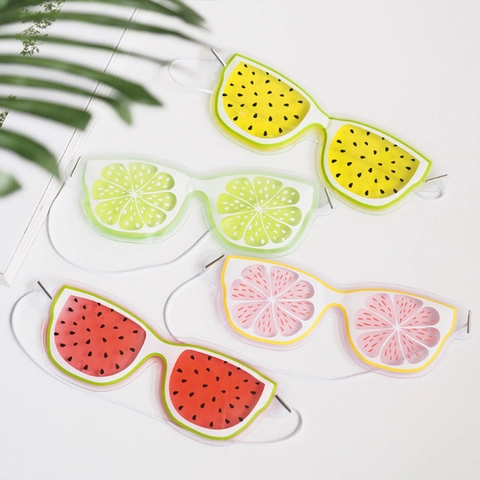 Cartoon Fruit Gel Ice Eye Mask Cute Cooling Sleep Eye Shade Portable Summer Cooling Eye Patch For Women Girls Daily Rest