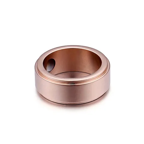 Rose Gold Titanium Steel Ring For Women Men Magnetic Therapy Brushed Finish Minimalist Wide Band Jewelry