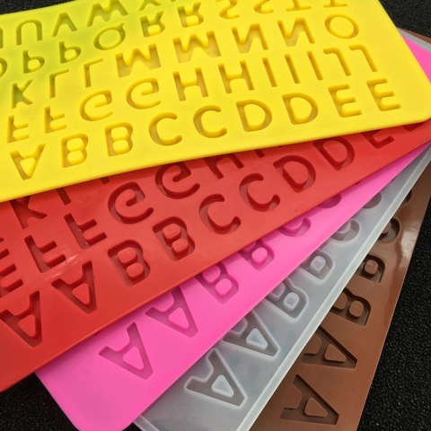 Stampo Silicone Alfabeto Lettera Forma Flessibile Per Cioccolato Fondente Cubetti Ghiaccio Decorazione Torte DIY