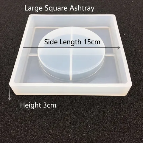 Square Ashtray Silicone Mold High Mirror Surface For DIY Crystal Epoxy Resin Casting Handcrafted Crafting Tool