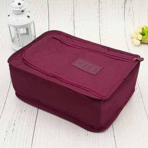 Borsa Porta Scarpe da Viaggio in Tessuto Oxford Organizer da Viaggio Portatile Multifunzionale per Scarpe