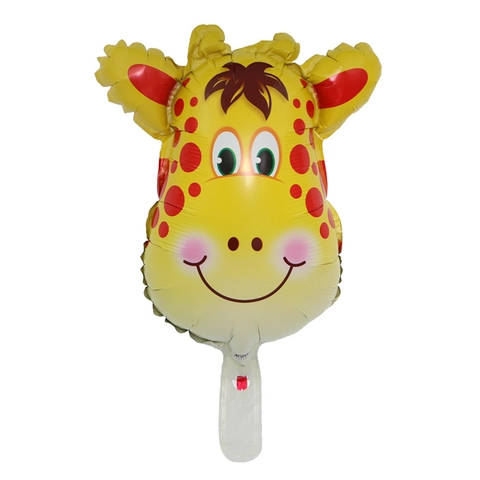 Mini Ballons En Aluminium Tête Animaux Dessin Animé Tigre Lion Vache Zèbre Décoration Fête Anniversaire Enfants