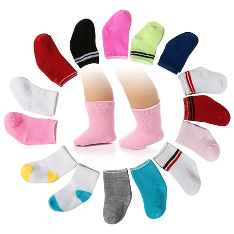 Ribbed Knit Girl Doll Socks Line Pattern And Solid Color Doll Clothing Accessories For Girl Doll Outfit