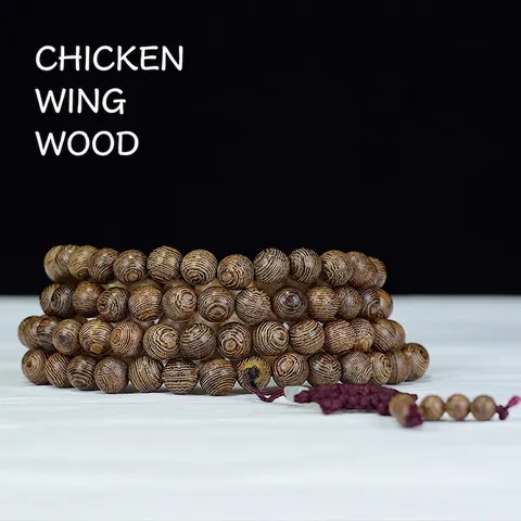Pulsera Multicapa De Cuentas De Oración Mala De Madera De Wengué Estilo Étnico Joyería Meditación Unisex Pulida A Mano