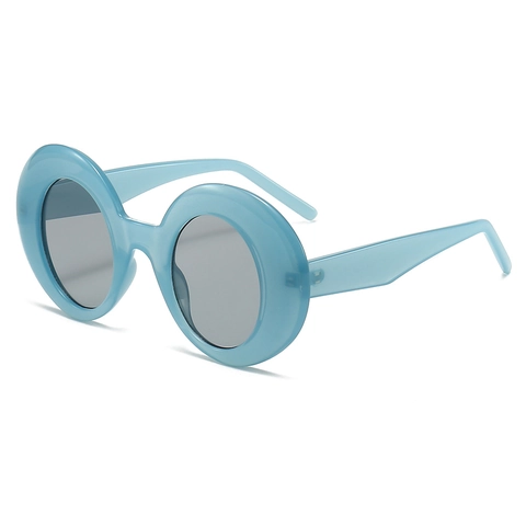 Vintage Round Frame Sunglasses PC Oversized Thick Frame UV400 Protection Retro Pop Art Fashion Eyewear Outdoor Travel