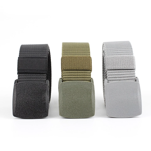 Cintura Intrecciata in Nylon Casual Unisex Con Fibbia Liscia in Plastica Cintura Regolabile in Tela Tattica per Uomo Donna