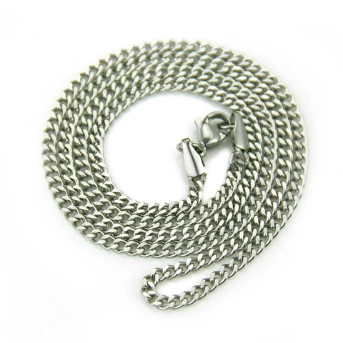 Collana Uomo Hip Hop in Acciaio Inossidabile a Maglia Cubana Placcata in Oro Argento Sottile Choker Gioielli di Moda