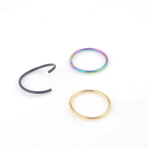 Aro De Labio De Acero Inoxidable Septum Anillo De Nariz Cartílago Joyería De Perforación Para Hombres Y Mujeres