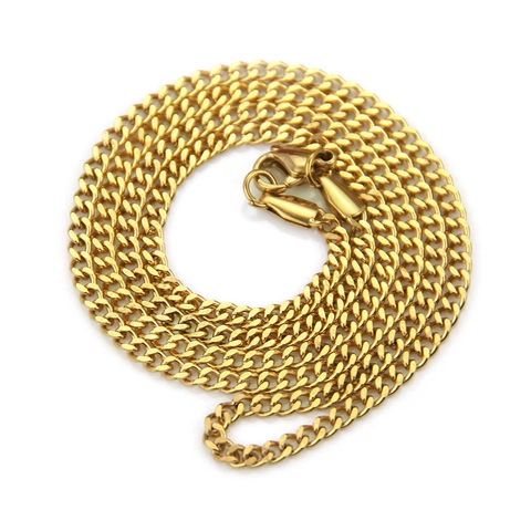 Collana a Catena Cubana in Acciaio Inossidabile Unisex Hip Hop Streetwear Gioielli di Moda Placcati Oro Argento Accessorio