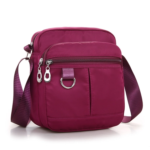 Borsa A Tracolla Da Donna In Nylon Leggera Impermeabile Con Tasche Multiple Con Cerniera Borsa A Spalla Casual