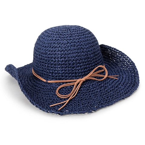 Women Wide Brim Straw Sun Hat Foldable Summer Beach Paper Straw Hat With Adjustable Bow Ribbon