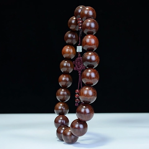 Bracciale Con Grani Di Preghiera Buddisti In Legno Di Rosa Meditazione Mala Con Nodo Cinese Nappa Gioielli Zen