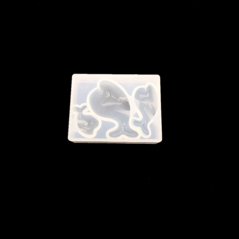 Dolphin Silicone Mold Marine Ocean Theme Epoxy Resin Casting For DIY Jewelry Making Handmade Ornament Craft Glossy Surface