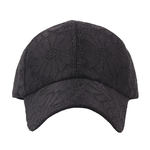 Cappello Da Baseball Donna Pizzo Ricamo Floreale Cavo Mesh Regolabile Esterno Visiera Parasole Moda