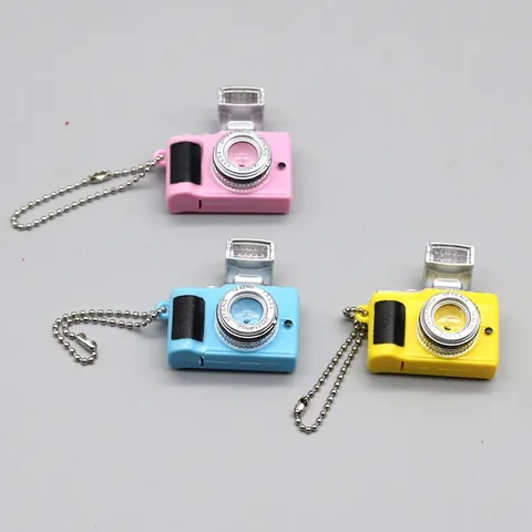 Portachiavi Fotocamera Miniatura Giocattolo Plastica Realistica Accessori Per Bambole Gioco Di Ruolo Novità Decorativo
