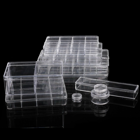 Clear Acrylic Jewelry Storage Box Multi Compartment Transparent Organizer Case For Beads DIY Parts Bracelet Display