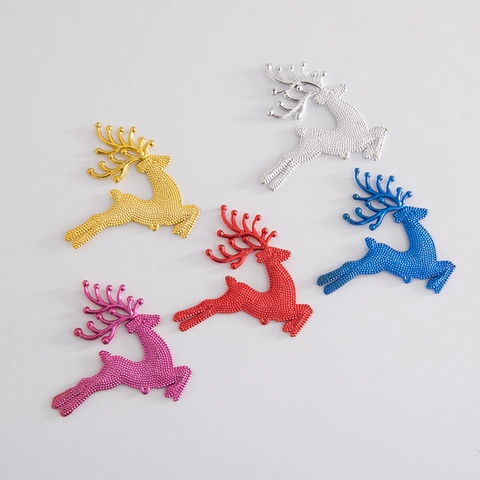 Decorazioni Pendenti Renna Di Natale Ciondoli Decorativi Cervo Saltante In Plastica Per Albero Delle Feste