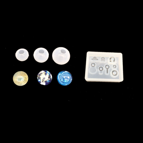 Silicone Resin Casting Mold Sphere Shape DIY Jewelry Pendant Mirror Surface Craft Tools High Transparency