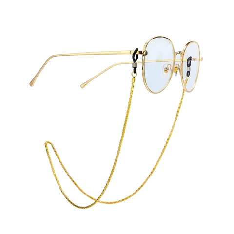 Cadena De Gafas Metal Cordón Antideslizante Bucles Silicona Retro Simple Collar Para Gafas De Sol Y De Lectura Mujeres
