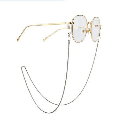 Cadena De Gafas De Acero Inoxidable Cordón Antideslizante Soporte Eslabón Hueso Serpiente Para Gafas De Sol De Lectura