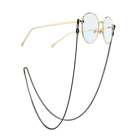 Catena Per Occhiali Da Sole Cinturino Antiscivolo Supporto In Metallo Accessorio Di Moda Minimalista Con Passanti In Silicone Per Donna Uomo