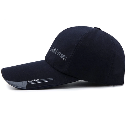 Berretto Da Baseball Uomo Tela Cotone Visiera Lunga Protezione Solare Sport Pesca Cappello Regolabile