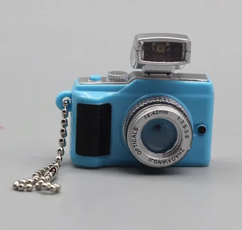 Portachiavi Fotocamera Miniatura Giocattolo Plastica Realistica Accessori Per Bambole Gioco Di Ruolo Novità Decorativo