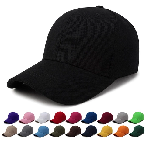 Solid Color Baseball Cap Breathable Cotton Twill Adjustable Sun Hat Outdoor Sports Casual Plain Headwear Men Women