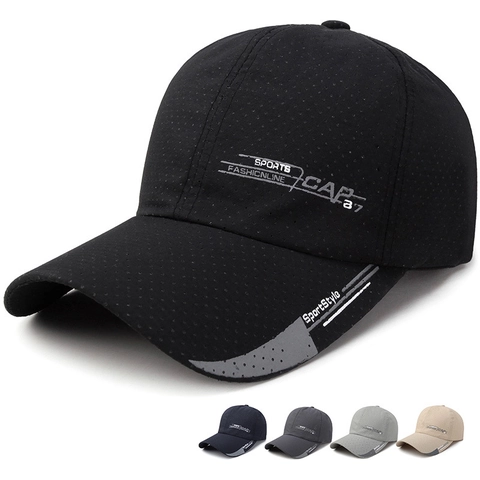 Breathable Mesh Baseball Cap Quick Dry Sun Protection Sport Style Printed Adjustable Outdoor Sun Hat