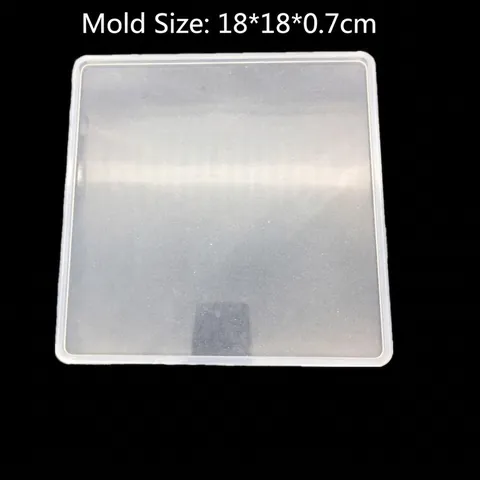 Moule En Silicone DIY Cristal Résine Époxy Plaque De Pressage D'argile Formes Géométriques Cœur Rond Carré Ovale Surface Miroir Outil Artisanal